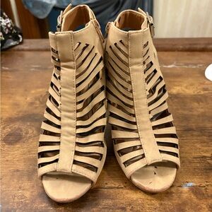 Charlotte Russe Tan Strappy Heels